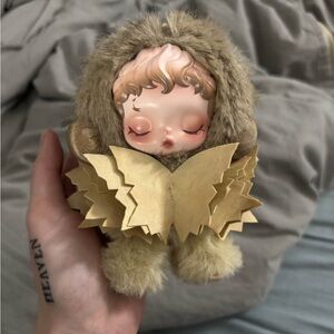 Popmart Skullpanda l'impressionnisme Teakwood Plush Keychain